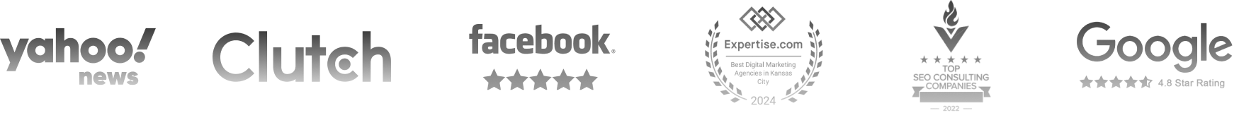 Featured in Yahoo News, Clutch, Facebook, Expertise.com, Top SEO Consulting Companies, and Google
