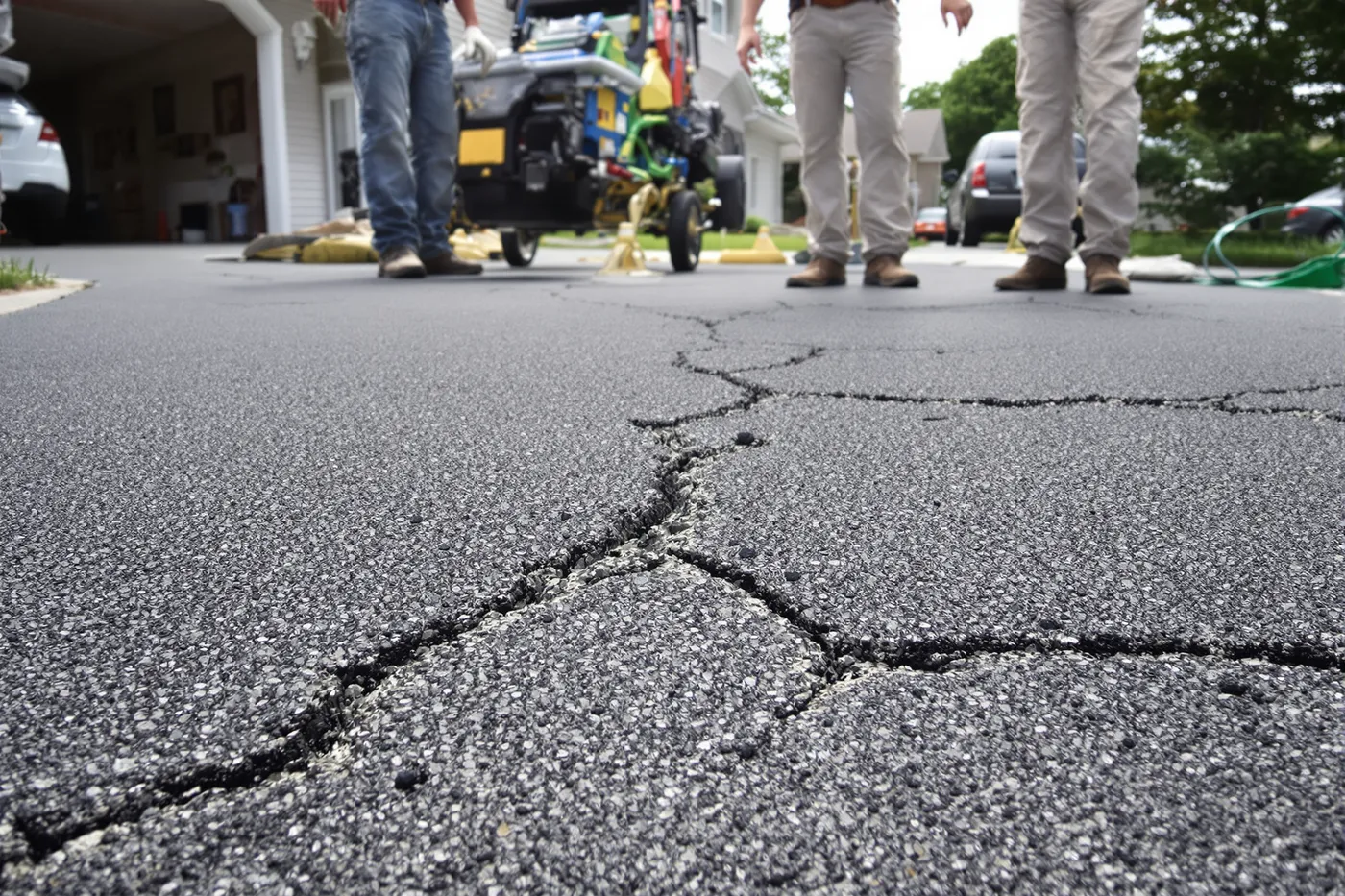 The at-the-door conversation every paving lead should turn into.