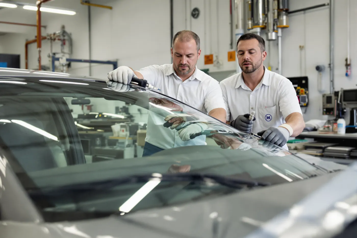 A auto glass crew on the job in the market you would own.