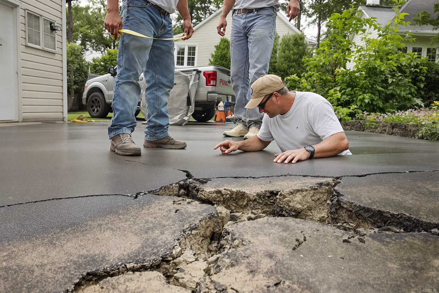 The at-the-door conversation every concrete lead should turn into.