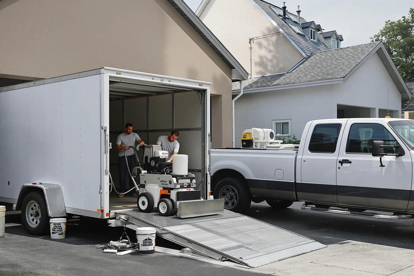 Your trucks, your brand, your epoxy flooring jobs. Not a shared lead pool.