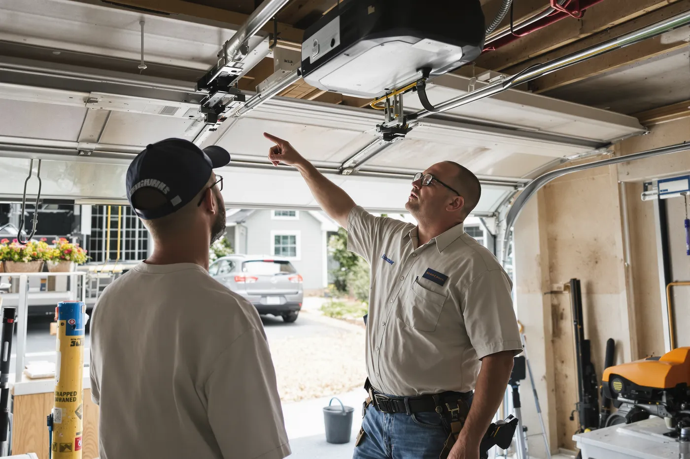 The at-the-door conversation every garage door lead should turn into.