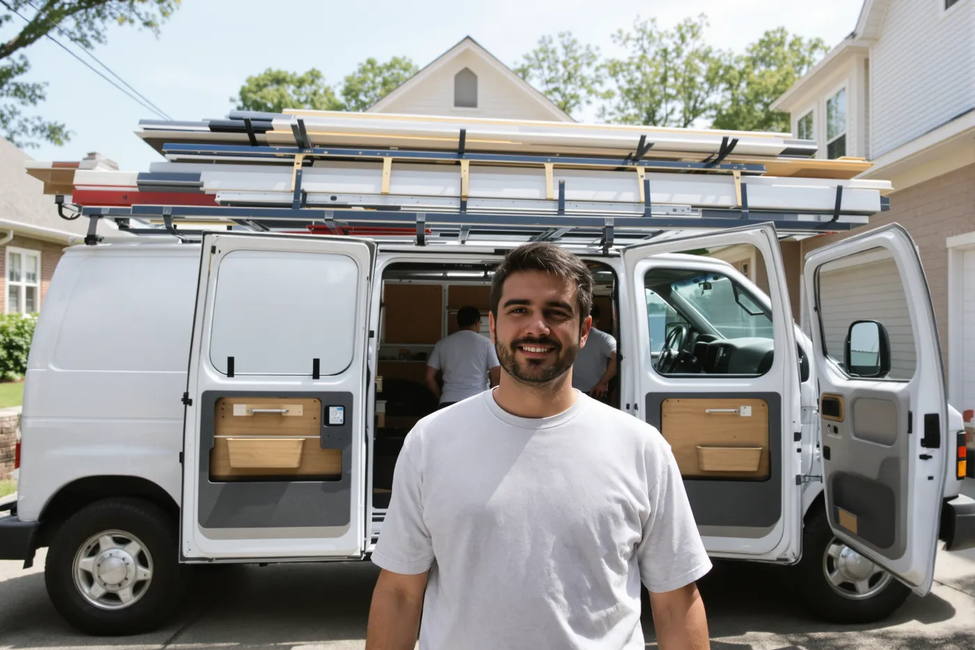 Your trucks, your brand, your garage door jobs. Not a shared lead pool.