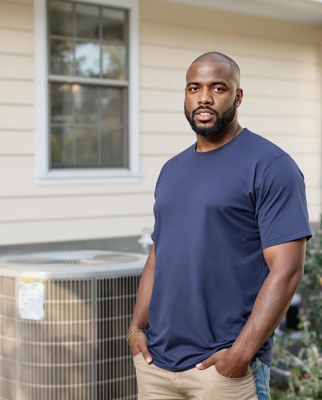 An established HVAC company owner at a jobsite