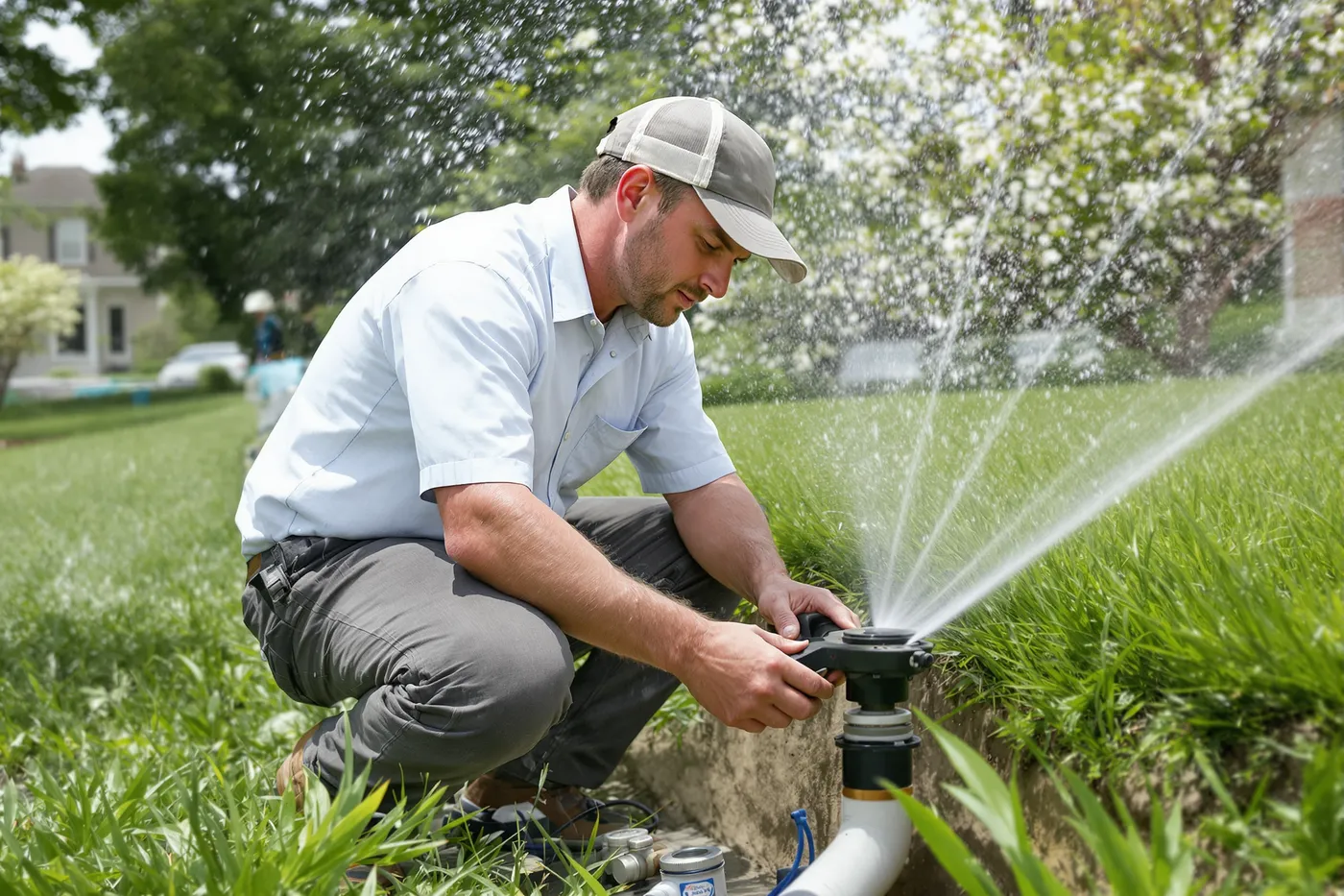 A irrigation crew on the job in the market you would own.
