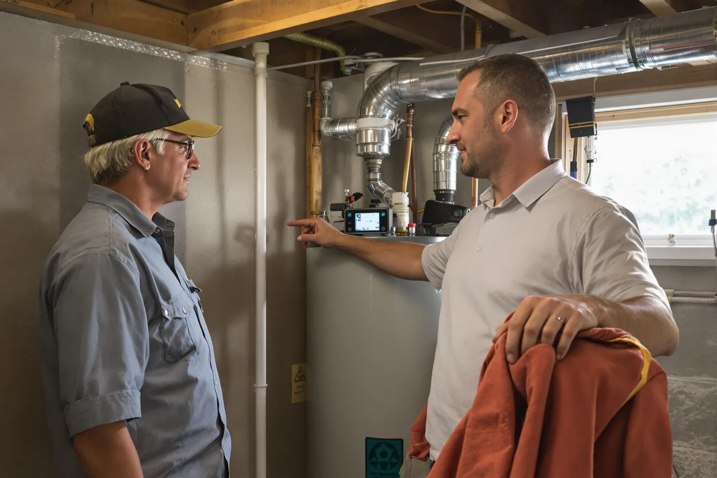 The at-the-door conversation every plumbing lead should turn into.