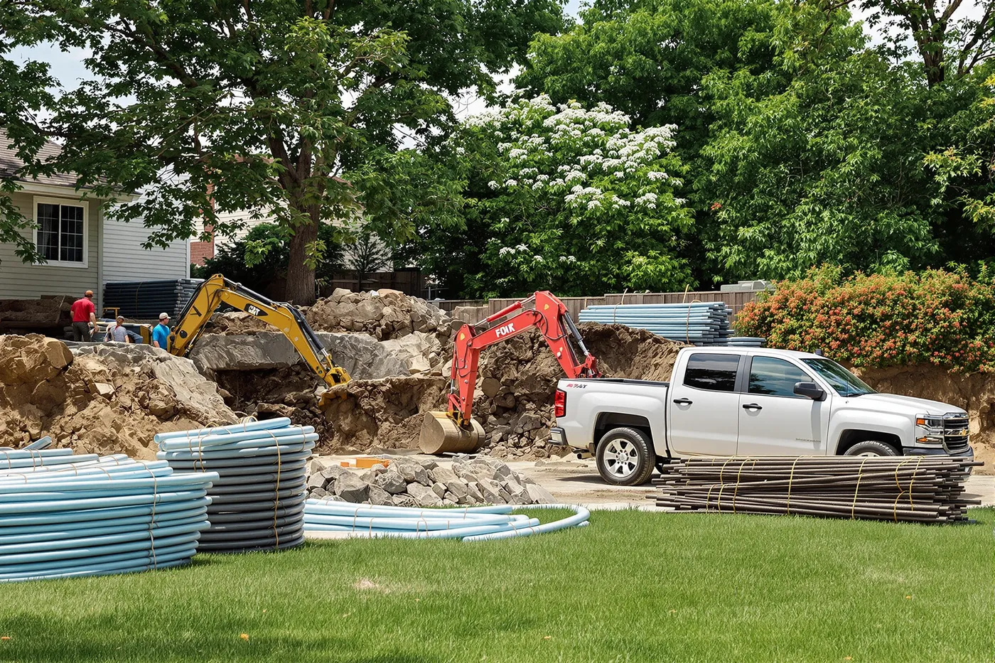 Your trucks, your brand, your pool building jobs. Not a shared lead pool.
