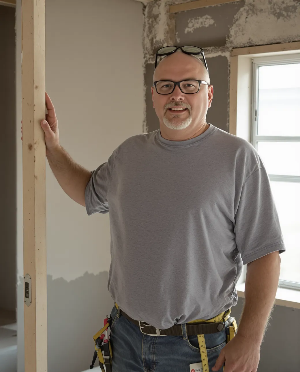 An established remodeling company owner at a jobsite