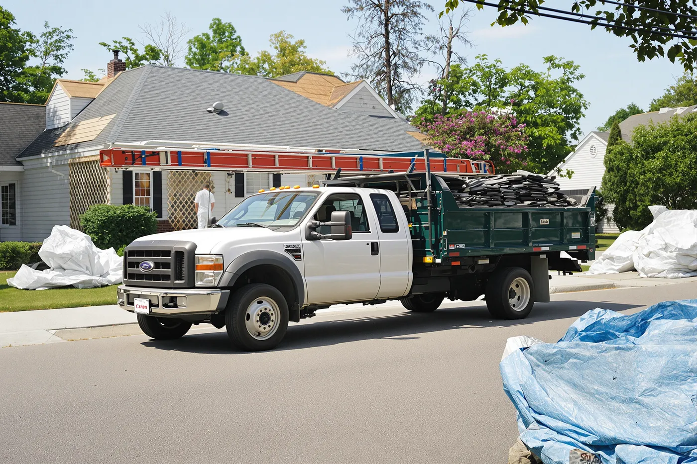 Your trucks, your brand, your roofing jobs. Not a shared lead pool.