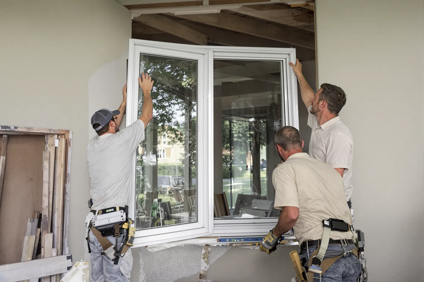 A window replacement crew on the job in the market you would own.